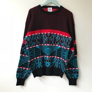 NILS Vintage Graphic Print Ski Wool Blend Sweater
